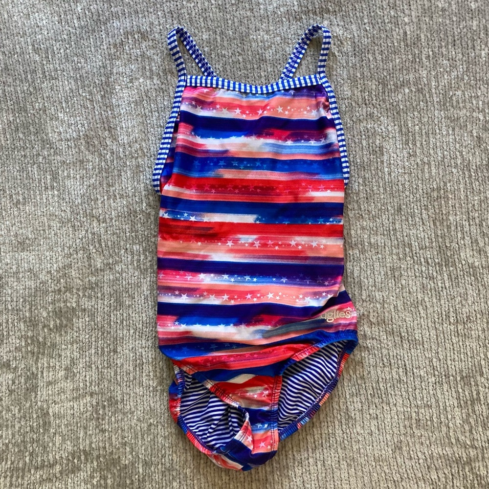 Dolfin Uglies One Piece Swimsuit Size 32‎ | USA Stars Stripes Red White Blue